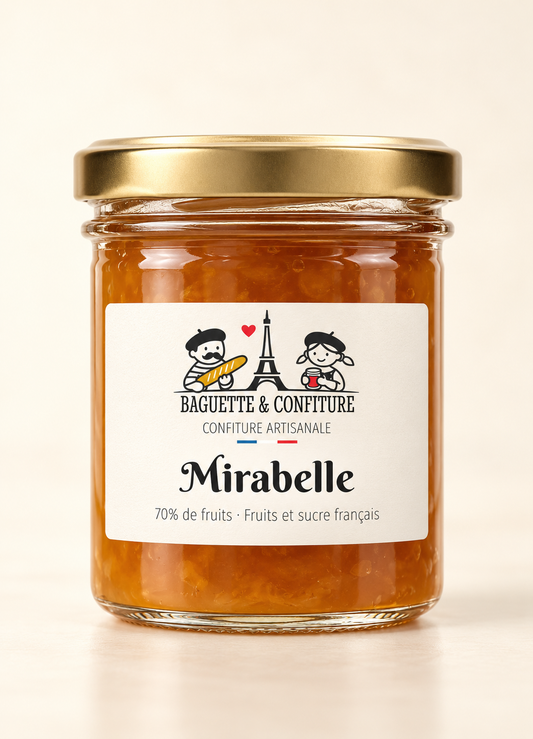 Confiture artisanale Mirabelle 70% de Fruits | Baguette & Confiture