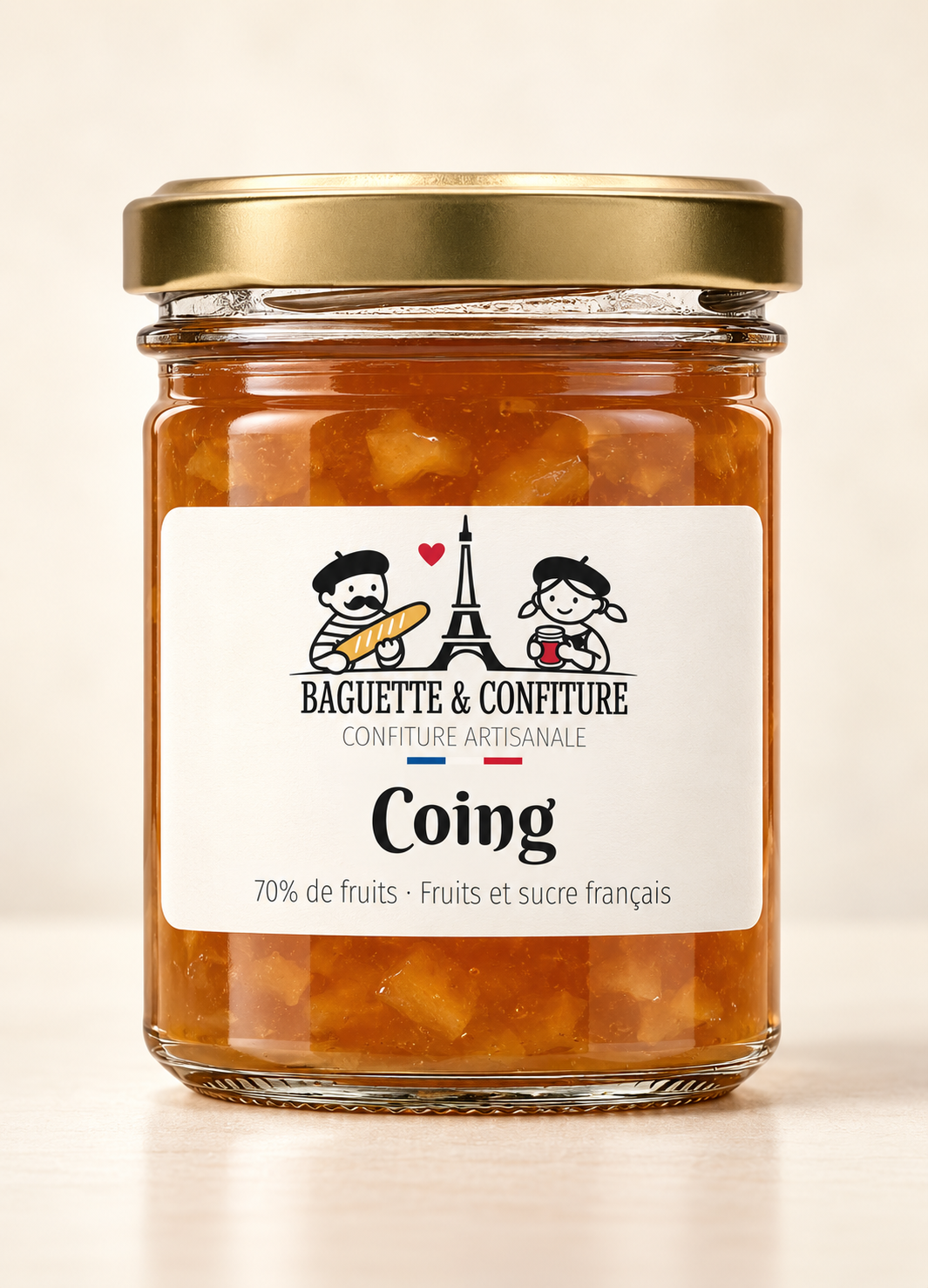 Confiture artisanale Coing 70% de Fruits | Baguette & Confiture